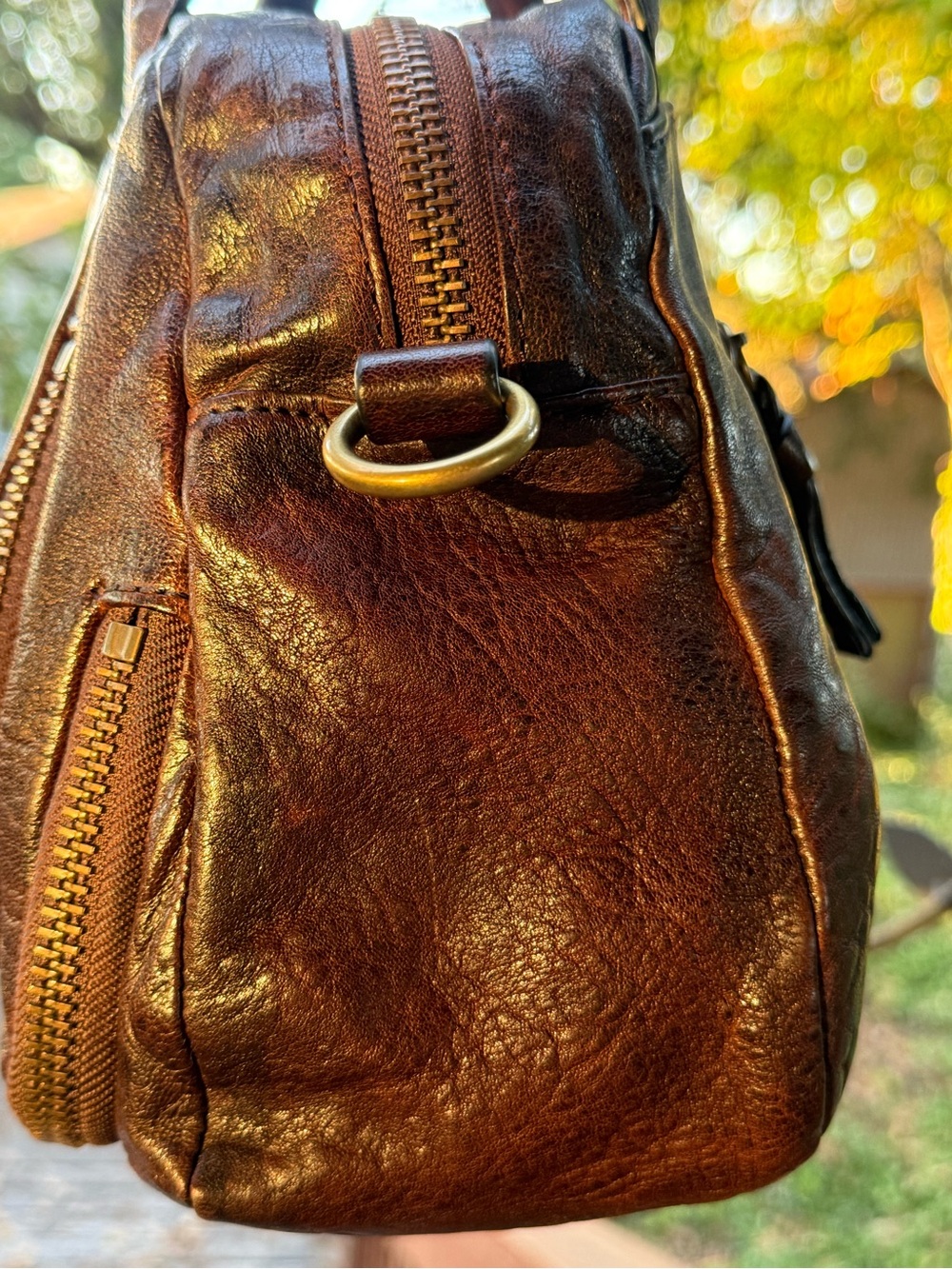 Rare Frye Elaine Vintage Leather Satchel Bag Whiskey Brown ~No Longer Made - Picture 2 of 7